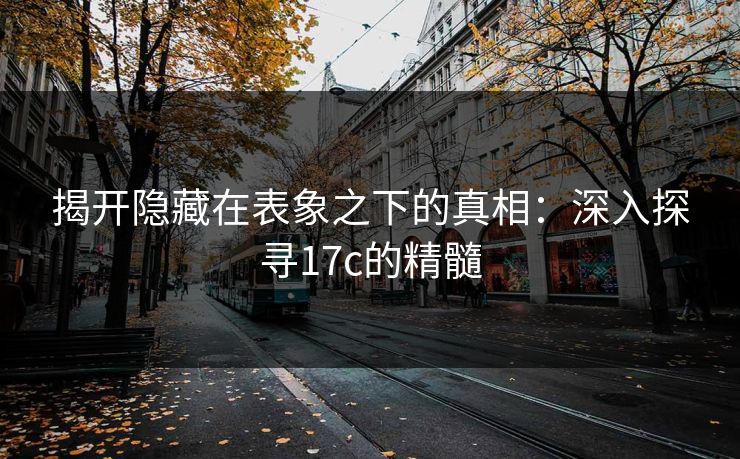 揭开隐藏在表象之下的真相：深入探寻17c的精髓